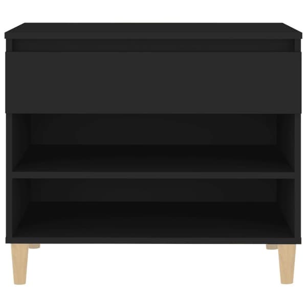 vidaXL skoreol 70x36x60 cm konstrueret træ sort
