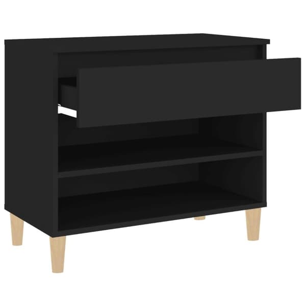 vidaXL skoreol 70x36x60 cm konstrueret træ sort