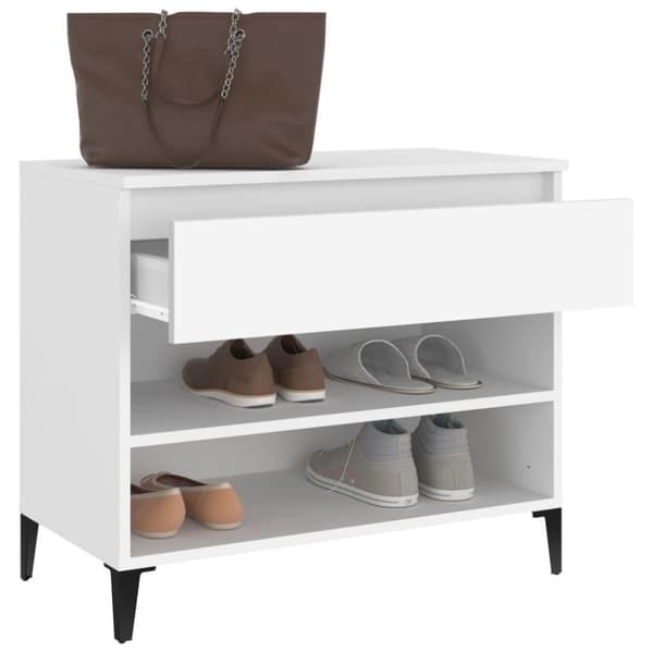 vidaXL skoreol 70x36x60 cm konstrueret træ hvid