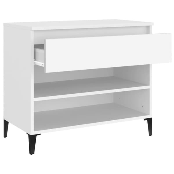 vidaXL skoreol 70x36x60 cm konstrueret træ hvid