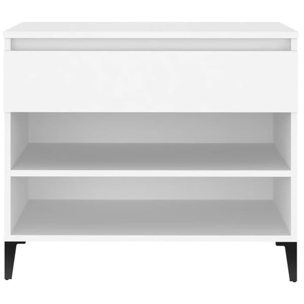 vidaXL skoreol 70x36x60 cm konstrueret træ hvid