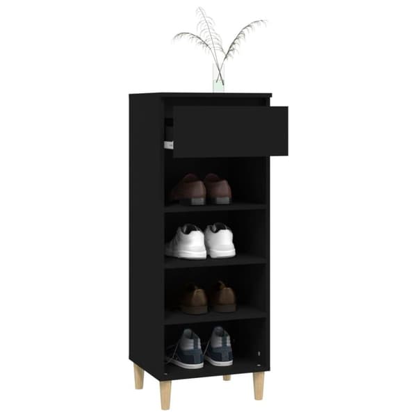vidaXL skoreol 40x36x105 cm konstrueret træ sort