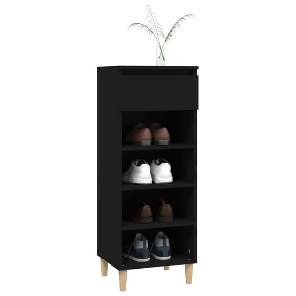 vidaXL skoreol 40x36x105 cm konstrueret træ sort