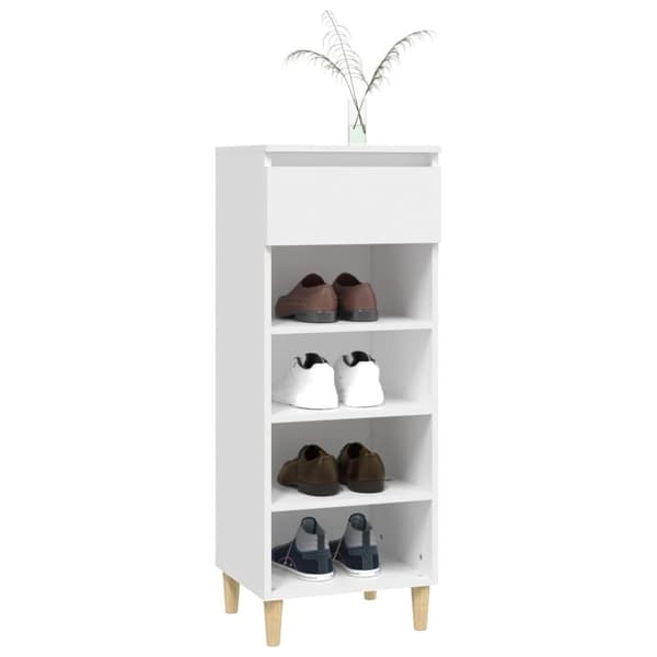 vidaXL skoreol 40x36x105 cm konstrueret træ hvid