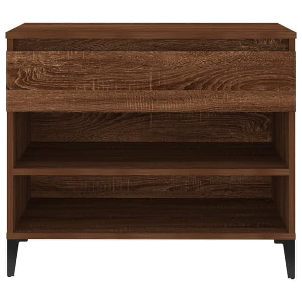 vidaXL Kenkäkaappi ruskea tammi 70x36x60 cm tekninen puu