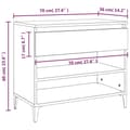 Pikkukuva 10 / 11: vidaXL Kenkäkaappi ruskea tammi 70x36x60 cm tekninen puu