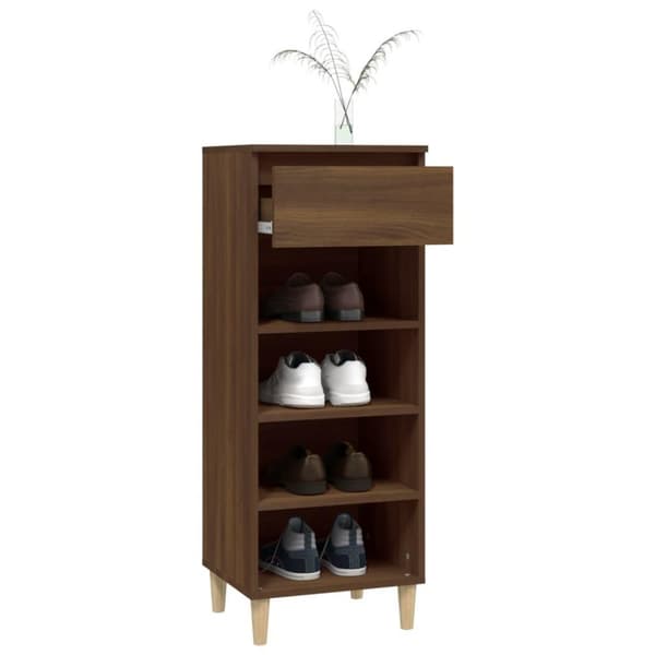 vidaXL skoreol 40x36x105 cm konstrueret træ brun egetræsfarve