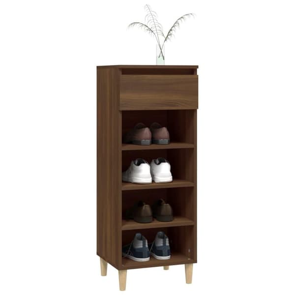 vidaXL skoreol 40x36x105 cm konstrueret træ brun egetræsfarve