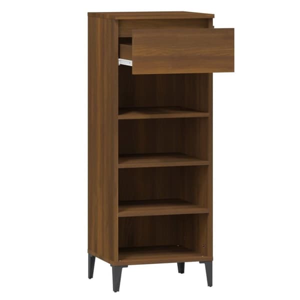 vidaXL skoreol 40x36x105 cm konstrueret træ brun egetræsfarve