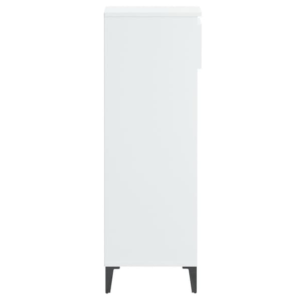 vidaXL skoreol 40x36x105 cm konstrueret træ hvid højglans