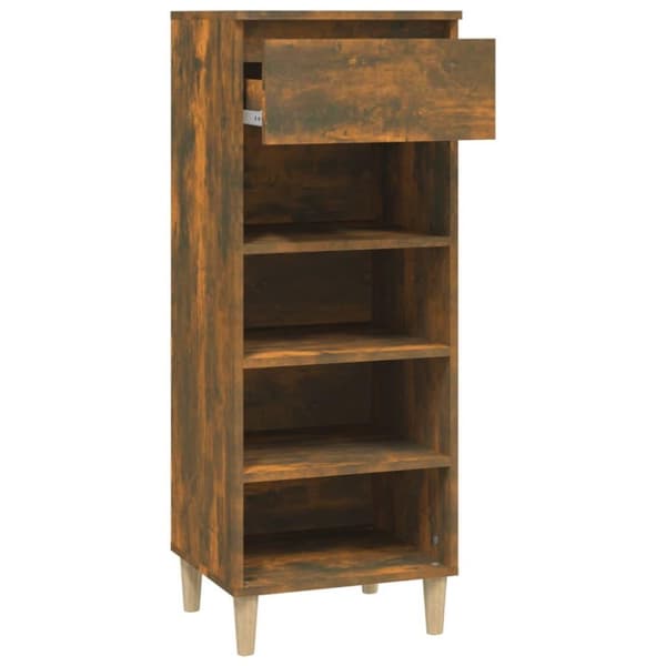 vidaXL skoskab 40x36x105 cm konstrueret træ røget egetræsfarve