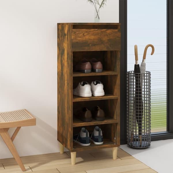 vidaXL skoskab 40x36x105 cm konstrueret træ røget egetræsfarve