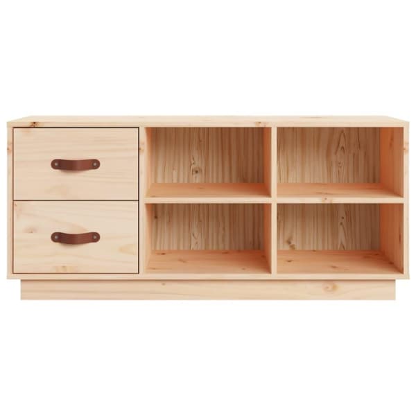 vidaXL Kenkäpenkki 100x34x45 cm täysi mänty