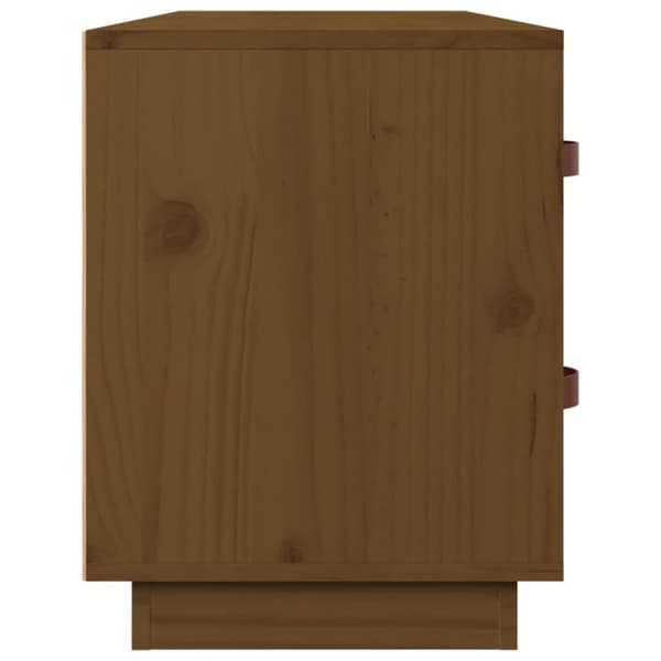 vidaXL skobænk 100x34x45 cm massivt fyrretræ gyldenbrun