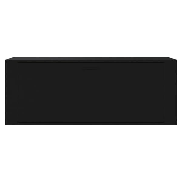 vidaXL væghængt skoskab 100x35x38 cm konstrueret træ sort
