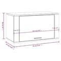 Miniatyrbillede 9 af 9: vidaXL væghængt skoskab 70x35x38 cm konstrueret træ sort