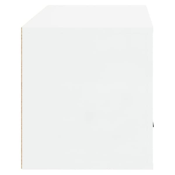 vidaXL væghængt skoskab 70x35x38 cm konstrueret træ hvid højglans