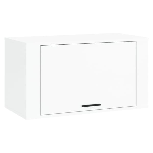 vidaXL væghængt skoskab 70x35x38 cm konstrueret træ hvid højglans
