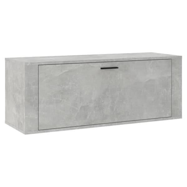 vidaXL Veggmontert skoskap betonggrå 100x35x38 cm konstruert tre
