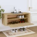 Miniatyrbilde 3 av 9: vidaXL Veggmontert skoskap sonoma eik 100x35x38 cm konstruert tre