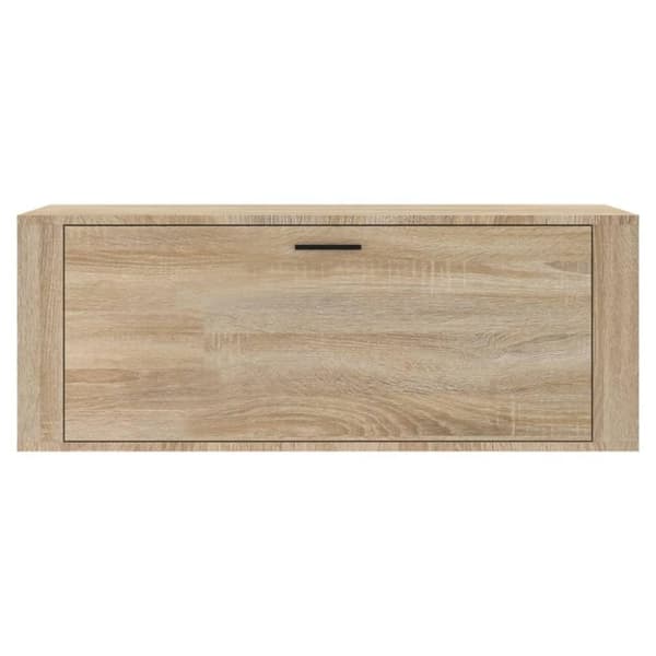 vidaXL Veggmontert skoskap sonoma eik 100x35x38 cm konstruert tre