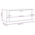 Miniatyrbilde 9 av 9: vidaXL Veggmontert skoskap sonoma eik 100x35x38 cm konstruert tre