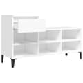 Miniatyrbilde 7 av 11: vidaXL Skoskap hvit 102x36x60 cm konstruert tre
