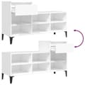 Miniatyrbilde 9 av 11: vidaXL Skoskap hvit 102x36x60 cm konstruert tre