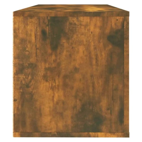 vidaXL væghængt skoskab 100x35x38 cm konstrueret træ røget egetræ