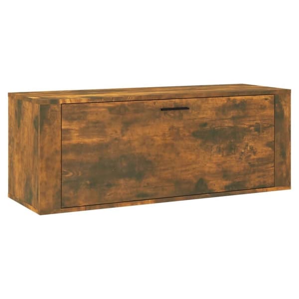vidaXL Seinäkenkäkaappi savutammi 100x35x38 cm tekninen puu