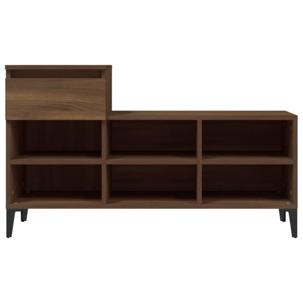 vidaXL Skoskap brun eik 102x36x60 cm konstruert tre