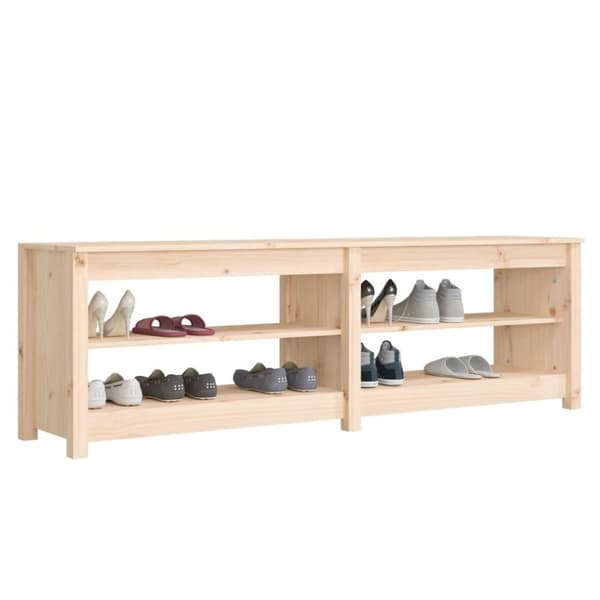 vidaXL Skobenk 160x36,5x50 cm heltre furu