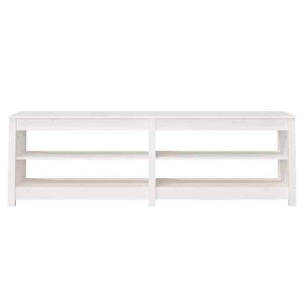 vidaXL Skobenk hvit 160x36,5x50 cm heltre furu