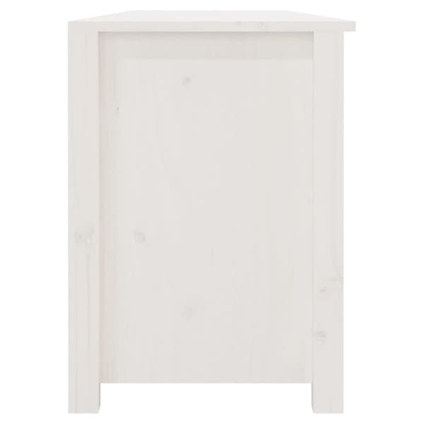 vidaXL Skobenk hvit 160x36,5x50 cm heltre furu