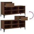 Miniatyrbillede 9 af 11: vidaXL skoskab 102x36x60 cm konstrueret træ brun egetræ