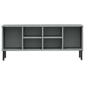 Miniatyrbilde 4 av 7: vidaXL Skohylle med metallben grå 106x35x45 cm heltre OSLO