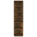 Miniatyrbilde 3 av 8: vidaXL Skohylle røkt eik 27,5x27x102 cm konstruert tre