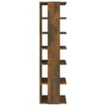 Miniatyrbilde 4 av 8: vidaXL Skohylle røkt eik 27,5x27x102 cm konstruert tre