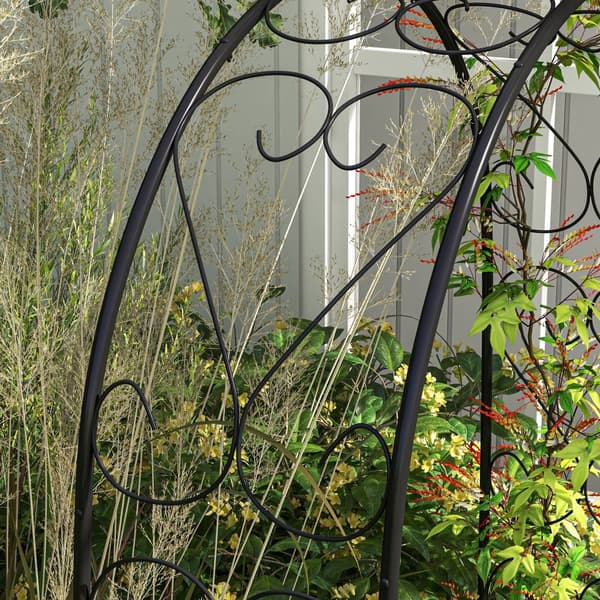 Havebue, 125x37x230 cm, Sort