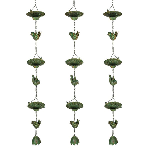 Regnkedjeset, 3er Set, Ø12x123L cm, Grön