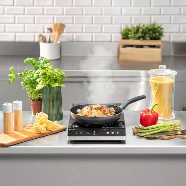 Royal Catering Induktionsplatta - 2 x 22 cm - 60 till 240 °C - Timer