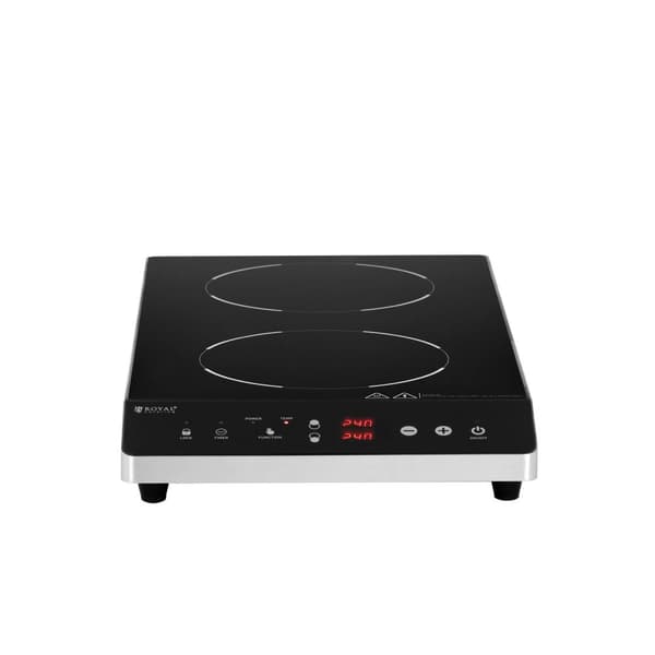 Royal Catering Induktionsplatta - 2 x 22 cm - 60 till 240 °C - Timer