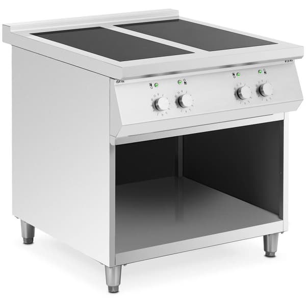 Royal Catering Induktionsspis - 17 000 W - 4 kokytor - 260 °C - Förvaringsutrymme - Royal Catering