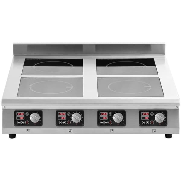 Royal Catering Induktionsplatta - 4 x 20 cm - 10 steg - Timer -  80 x 80 x 26 cm - Royal Catering