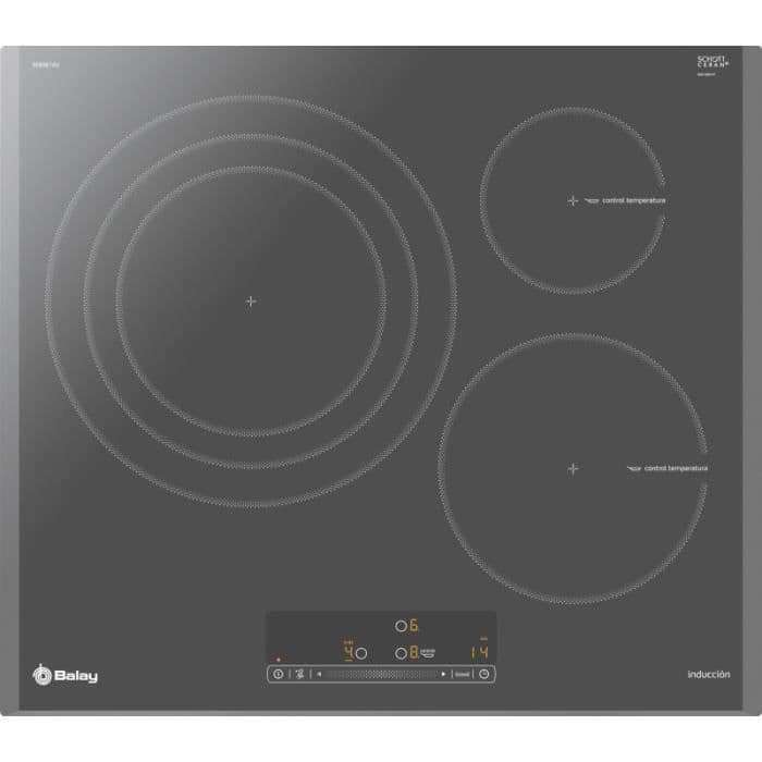 Balay 3EB967AU, Inbyggd, Häll med induktionszon, antracit, 2200 W, Rund, 21 cm