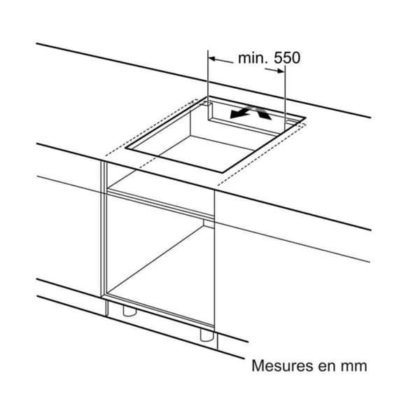 BOSCH PUC611BB5E Series 4 induktionshäll - 3 boosterbrännare 3700W - Svart