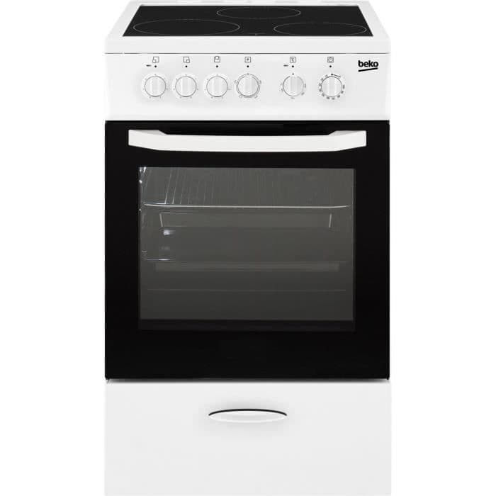 BEKO - CSS48100GW - Spis 50 cm - 3 st Vitrokeramik - Ugnskonvektion - 54L - Vit