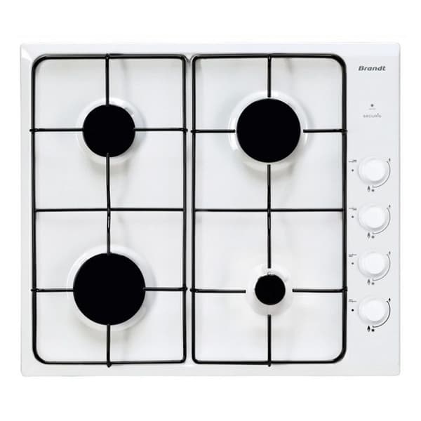 Häll - BPE - 6410 W - Gas - 4 brännare - Emaljerat stål Svart, Vit