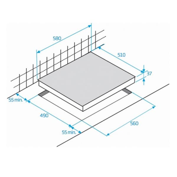 Kokplatta. BEKO HIC63402T