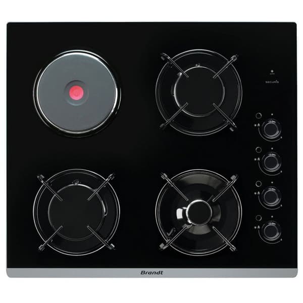 Brandt Blandad spishäll 51cm 4 brännare svart - bpg6413bm
